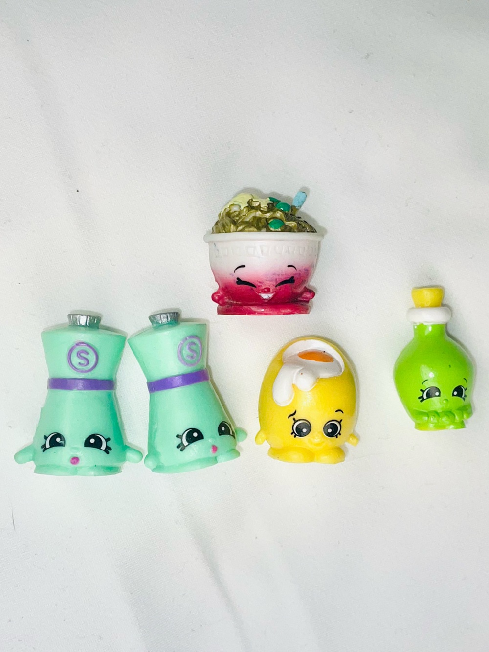 RARE S6 Chef Club Shopkins- C. Salt, Shelly Egg, Olive Oil, Natalie Noodles